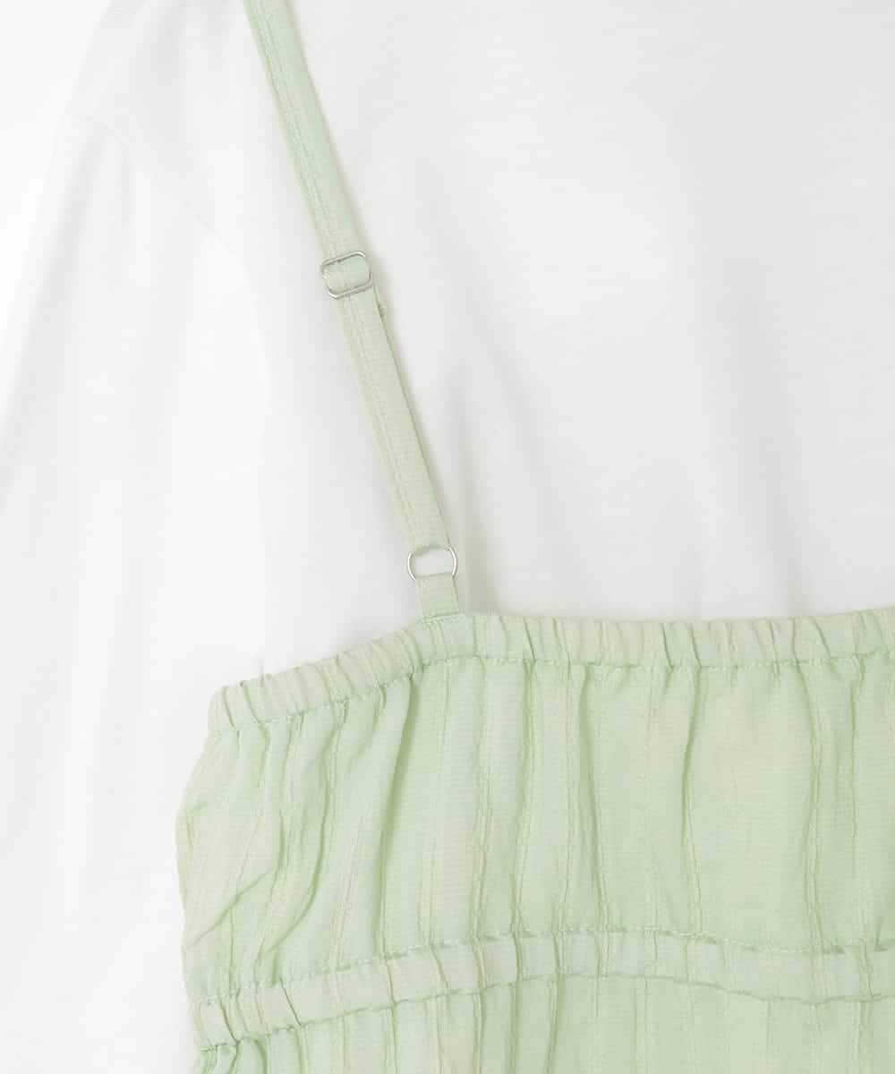 KJKED32039 a.v.v KIDS(アー・ヴェ・ヴェ) [120-160]3WAYレイヤードキャミソールトップス グリーン