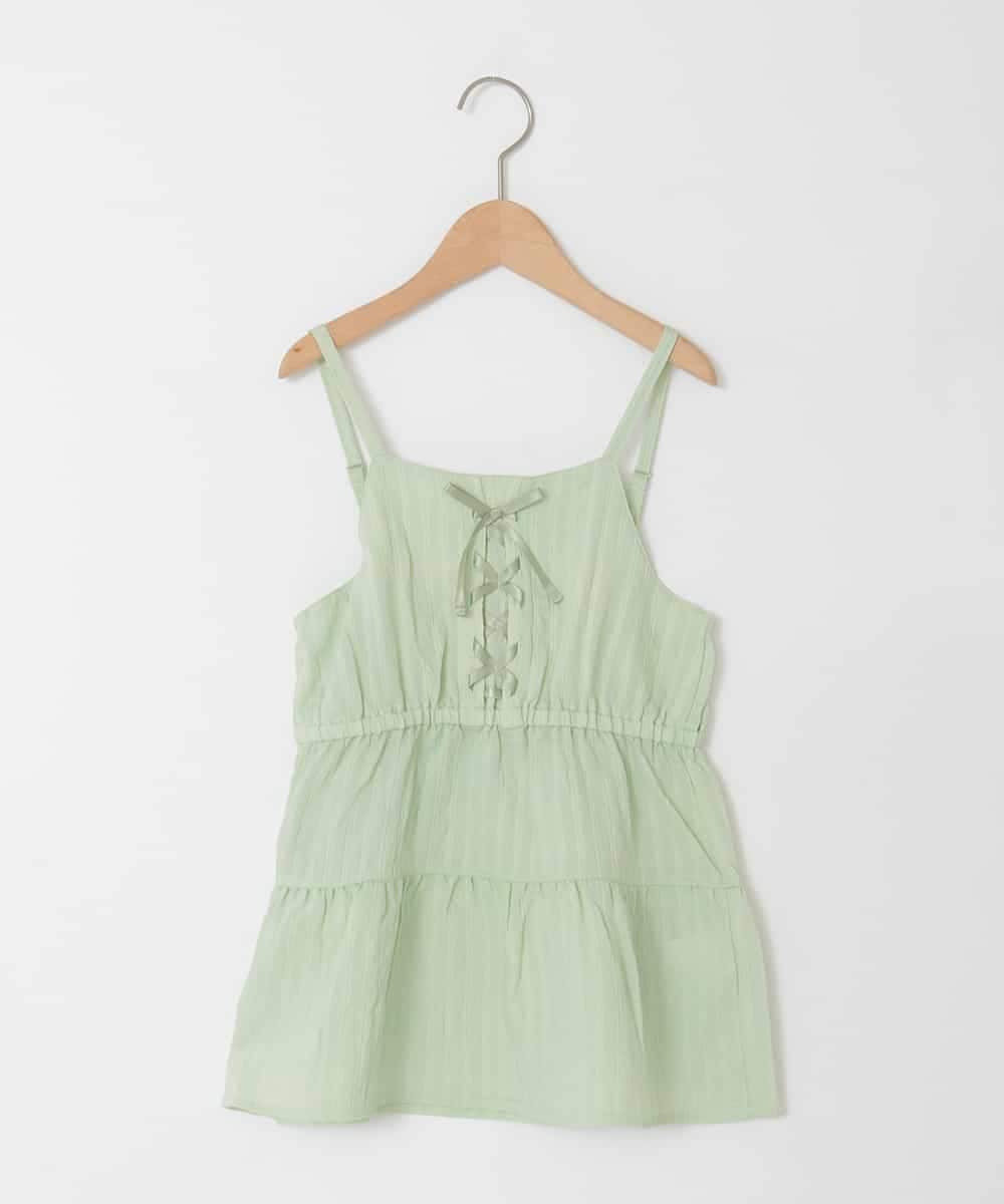 KJKED32039 a.v.v KIDS(アー・ヴェ・ヴェ) [120-160]3WAYレイヤードキャミソールトップス グリーン