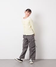 KJKED33044 a.v.v KIDS(アー・ヴェ・ヴェ) [140-160]レイヤード風テレコカットソー ライトイエロー