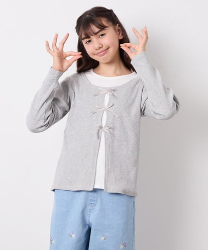 KJKED33044 a.v.v KIDS [140-160]レイヤード風テレコカットソー