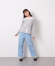 KJKED33044 a.v.v KIDS(アー・ヴェ・ヴェ) [140-160]レイヤード風テレコカットソー ライトグレー