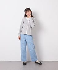 KJKED33044 a.v.v KIDS(アー・ヴェ・ヴェ) [140-160]レイヤード風テレコカットソー ライトグレー