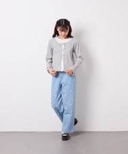 KJKED33044 a.v.v KIDS(アー・ヴェ・ヴェ) [140-160]レイヤード風テレコカットソー ライトグレー