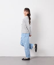 KJKED33044 a.v.v KIDS(アー・ヴェ・ヴェ) [140-160]レイヤード風テレコカットソー ライトグレー