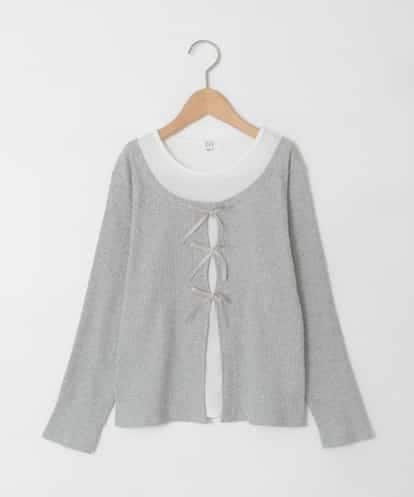 KJKED33044 a.v.v KIDS [140-160]レイヤード風テレコカットソー