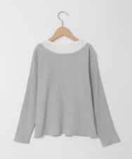 KJKED33044 a.v.v KIDS(アー・ヴェ・ヴェ) [140-160]レイヤード風テレコカットソー ライトグレー