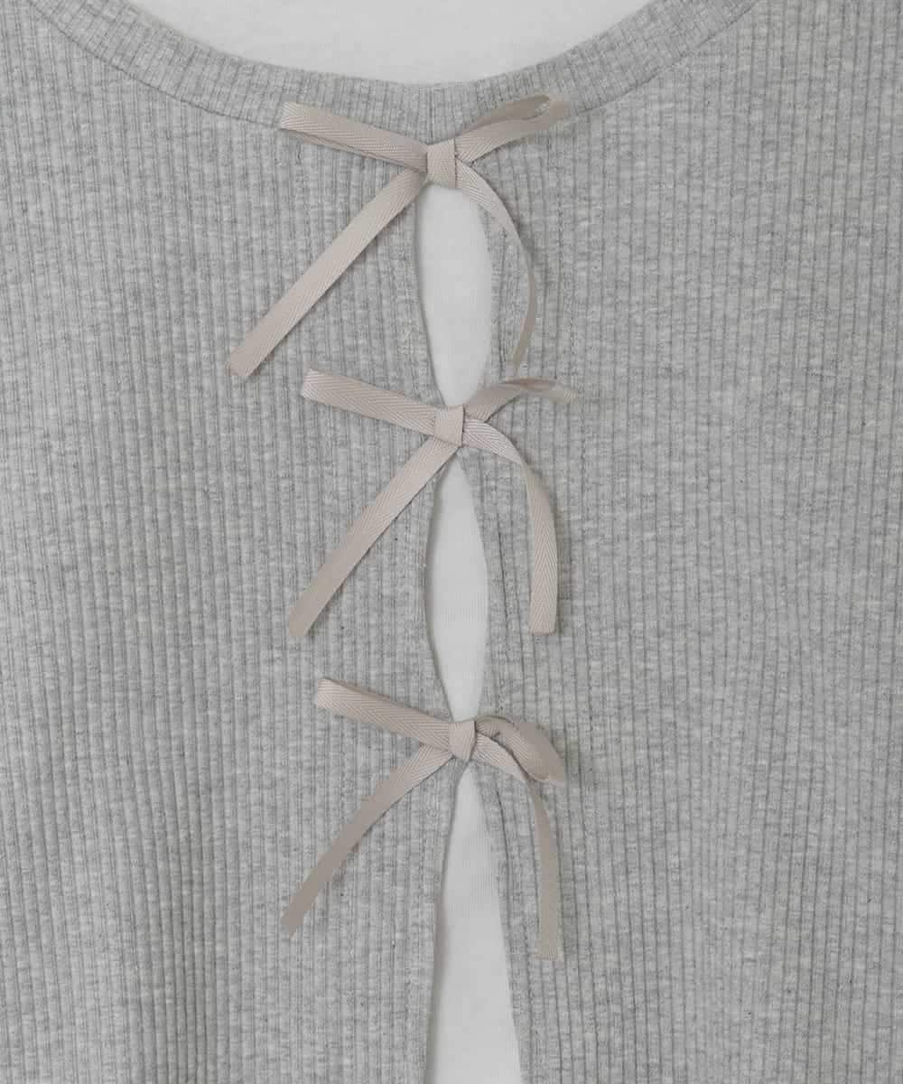 KJKED33044 a.v.v KIDS(アー・ヴェ・ヴェ) [140-160]レイヤード風テレコカットソー ライトグレー