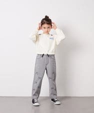 KJKED34029 a.v.v KIDS(アー・ヴェ・ヴェ) [130-160]配色ラインロゴカットソー ホワイト