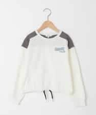 KJKED34029 a.v.v KIDS(アー・ヴェ・ヴェ) [130-160]配色ラインロゴカットソー ホワイト