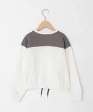 KJKED34029 a.v.v KIDS(アー・ヴェ・ヴェ) [130-160]配色ラインロゴカットソー ホワイト