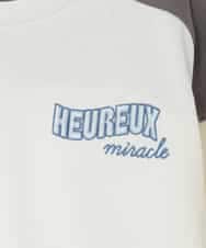 KJKED34029 a.v.v KIDS(アー・ヴェ・ヴェ) [130-160]配色ラインロゴカットソー ホワイト