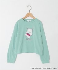 KJKED80034 a.v.v KIDS(アー・ヴェ・ヴェ) 【数量限定】[110-140][シナモロール＆ポチャッコ]スパンコールTシャツ グリーン