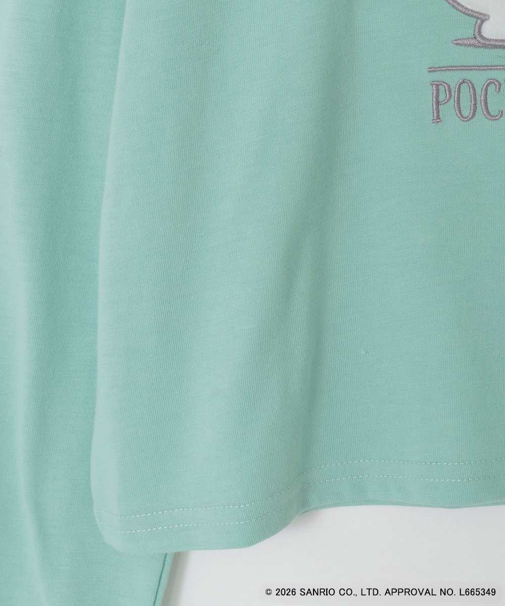 KJKED80034 a.v.v KIDS(アー・ヴェ・ヴェ) 【数量限定】[110-140][シナモロール＆ポチャッコ]スパンコールTシャツ グリーン