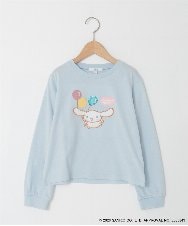 KJKED80034 a.v.v KIDS(アー・ヴェ・ヴェ) 【数量限定】[110-140][シナモロール＆ポチャッコ]スパンコールTシャツ ライトブルー