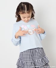 KJKED80034 a.v.v KIDS(アー・ヴェ・ヴェ) 【数量限定】[110-140][シナモロール＆ポチャッコ]スパンコールTシャツ ライトブルー