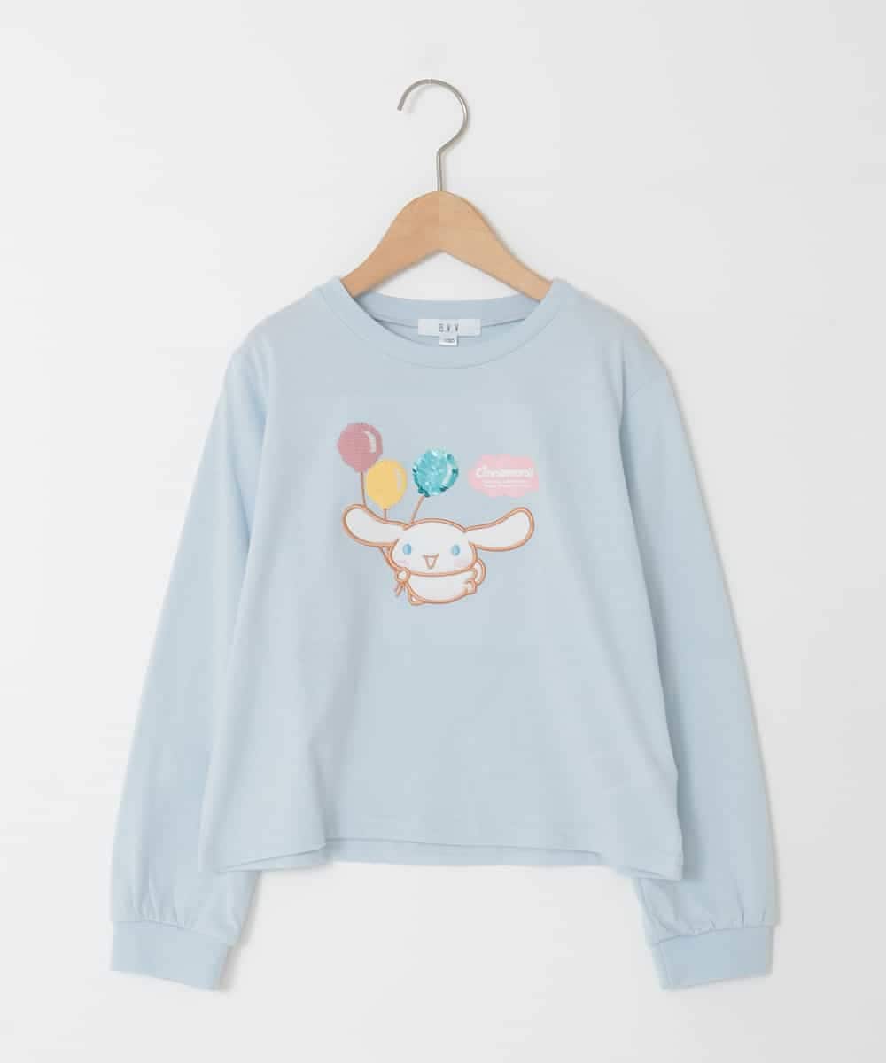 KJKED80034 a.v.v KIDS 【数量限定】[110-140][シナモロール＆ポチャッコ]スパンコールTシャツ