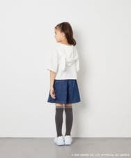 KJKED81044 a.v.v KIDS(アー・ヴェ・ヴェ) 【数量限定】[110-160][シナモロール＆ポチャッコ]ミミ付きオーバーTシャツ アイボリー