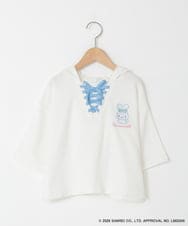 KJKED81044 a.v.v KIDS(アー・ヴェ・ヴェ) 【数量限定】[110-160][シナモロール＆ポチャッコ]ミミ付きオーバーTシャツ アイボリー