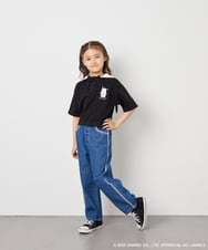KJKED81044 a.v.v KIDS(アー・ヴェ・ヴェ) 【数量限定】[110-160][シナモロール＆ポチャッコ]ミミ付きオーバーTシャツ アイボリー