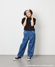 KJKED81044 a.v.v KIDS(アー・ヴェ・ヴェ) 【数量限定】[110-160][シナモロール＆ポチャッコ]ミミ付きオーバーTシャツ アイボリー
