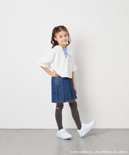 KJKED81044 a.v.v KIDS(アー・ヴェ・ヴェ) 【数量限定】[110-160][シナモロール＆ポチャッコ]ミミ付きオーバーTシャツ アイボリー