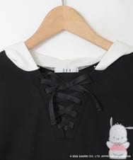 KJKED81044 a.v.v KIDS(アー・ヴェ・ヴェ) 【数量限定】[110-160][シナモロール＆ポチャッコ]ミミ付きオーバーTシャツ ブラック