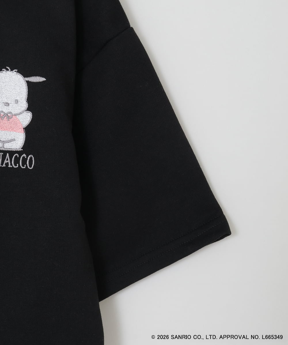 KJKED81044 a.v.v KIDS(アー・ヴェ・ヴェ) 【数量限定】[110-160][シナモロール＆ポチャッコ]ミミ付きオーバーTシャツ ブラック