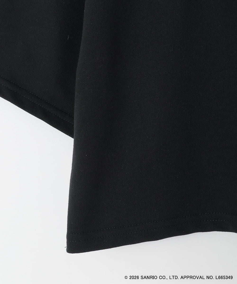 KJKED81044 a.v.v KIDS(アー・ヴェ・ヴェ) 【数量限定】[110-160][シナモロール＆ポチャッコ]ミミ付きオーバーTシャツ ブラック