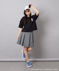 KJKED81044 a.v.v KIDS(アー・ヴェ・ヴェ) 【数量限定】[110-160][シナモロール＆ポチャッコ]ミミ付きオーバーTシャツ ブラック