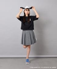 KJKED81044 a.v.v KIDS(アー・ヴェ・ヴェ) 【数量限定】[110-160][シナモロール＆ポチャッコ]ミミ付きオーバーTシャツ ブラック