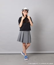 KJKED81044 a.v.v KIDS(アー・ヴェ・ヴェ) 【数量限定】[110-160][シナモロール＆ポチャッコ]ミミ付きオーバーTシャツ ブラック