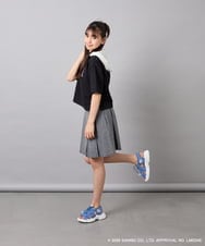 KJKED81044 a.v.v KIDS(アー・ヴェ・ヴェ) 【数量限定】[110-160][シナモロール＆ポチャッコ]ミミ付きオーバーTシャツ ブラック