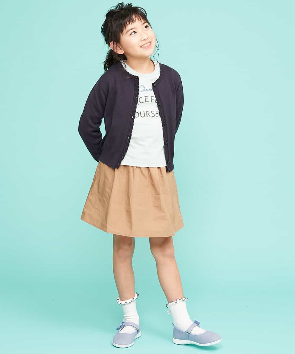 KJKEJ21016 a.v.v KIDS(アー・ヴェ・ヴェ) [100-130]ミックスフォントロゴカットソー[WEB限定サイズ] グリーン