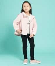 KJKEK21019 a.v.v KIDS(アー・ヴェ・ヴェ) [140-150]ミックスフォントロゴカットソー グリーン