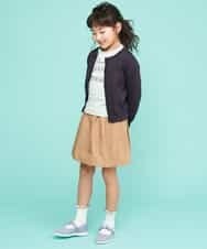 KJKEK21019 a.v.v KIDS(アー・ヴェ・ヴェ) [140-150]ミックスフォントロゴカットソー グリーン