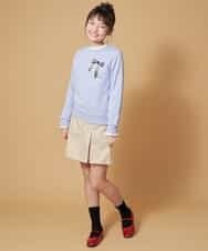 KJKEN20029 a.v.v KIDS(アー・ヴェ・ヴェ) [140-150]【洗える】トゥインクルスパンコールトレーナー ライトブルー