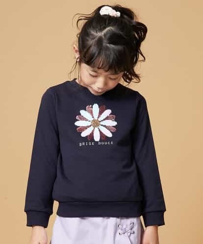 KJKEN20029 a.v.v KIDS [140-150]【洗える】トゥインクルスパンコールトレーナー