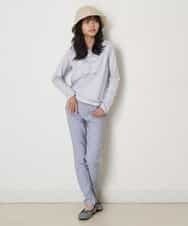 KJKEP30019 a.v.v KIDS(アー・ヴェ・ヴェ) [100-130]【キレイ長持ち】モチーフ付きロゴプリント長袖Tシャツ ピンク
