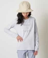 KJKEP30019 a.v.v KIDS(アー・ヴェ・ヴェ) [100-130]【キレイ長持ち】モチーフ付きロゴプリント長袖Tシャツ ピンク