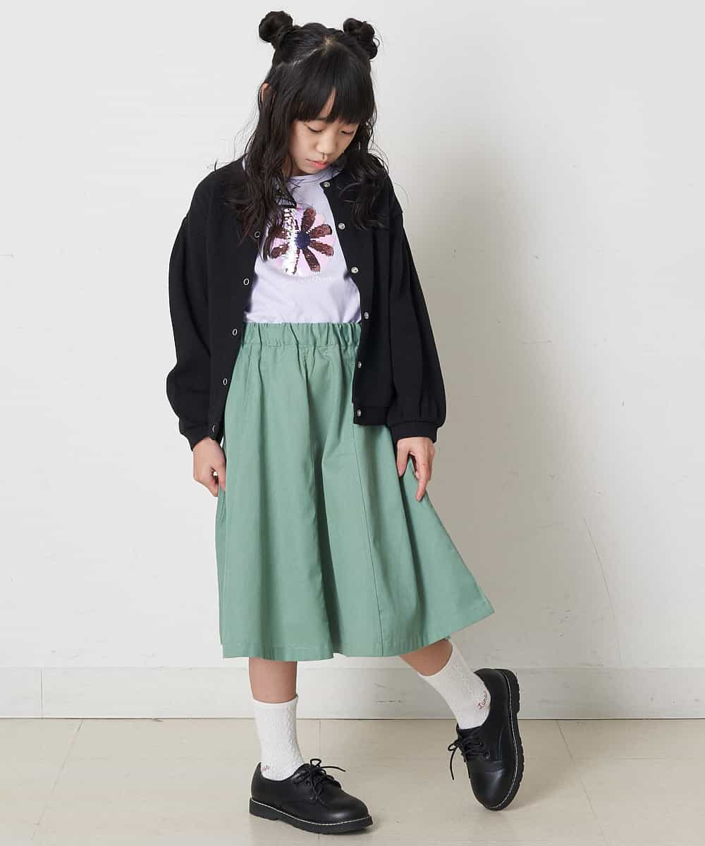 KJKEP32019 a.v.v KIDS(アー・ヴェ・ヴェ) [100-130]【長袖人気No.1/毛玉になりにくい】トゥインクルスパンコール長袖Tシャツ ラベンダー