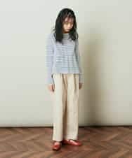 KJKER34029 a.v.v KIDS(アー・ヴェ・ヴェ) [160]バックレースアップリボンボーダーカットソー ピンク