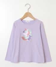 KJKES31019 a.v.v KIDS(アー・ヴェ・ヴェ) [100-130]トゥインクルスパンコールロンT ラベンダー