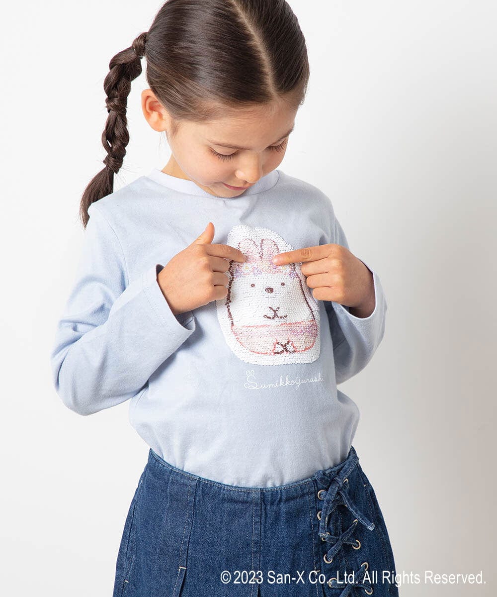 100-140]すみっコぐらしスパンコールロンT(カットソー・Tシャツ