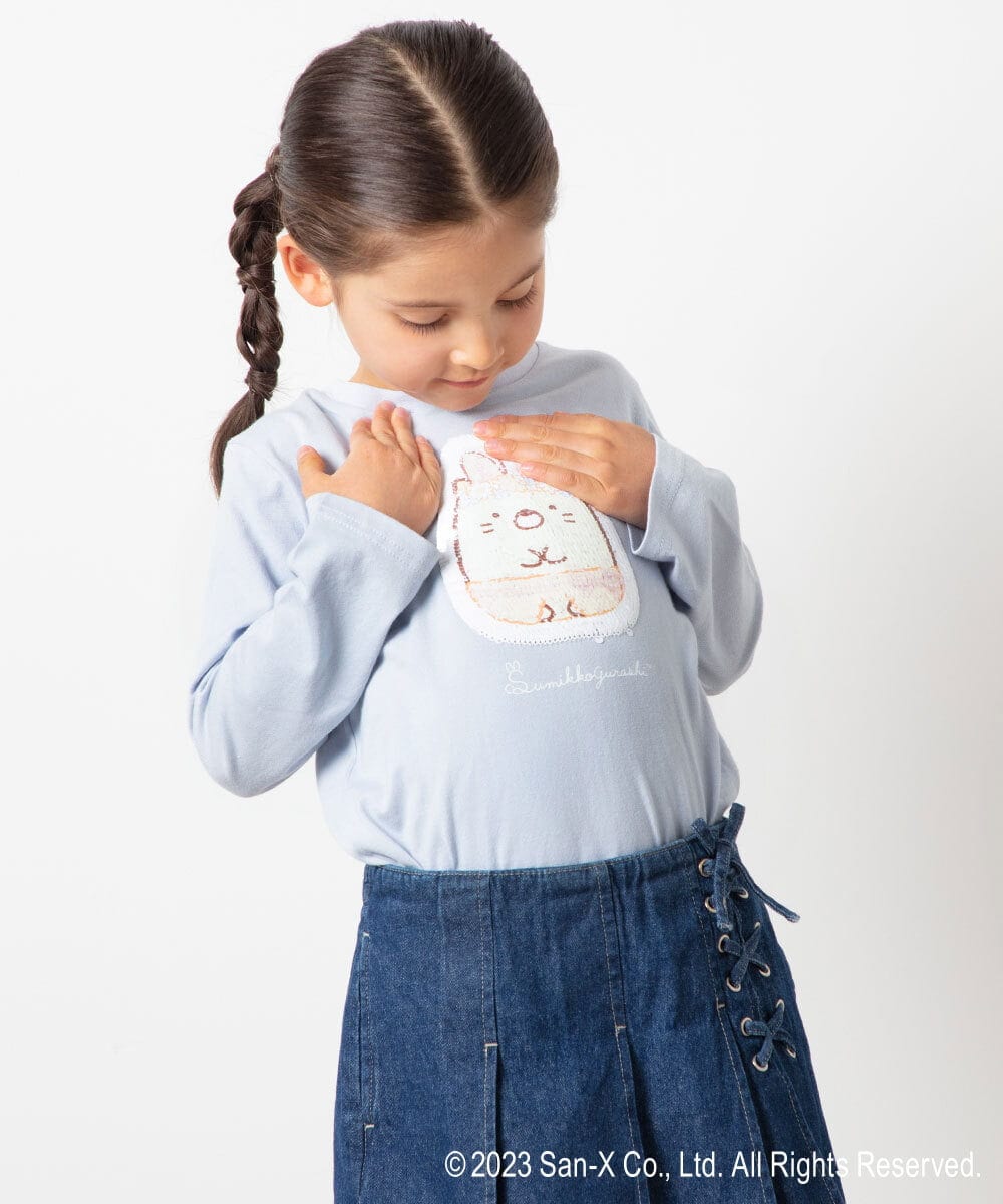 100-140]すみっコぐらしスパンコールロンT(カットソー・Tシャツ