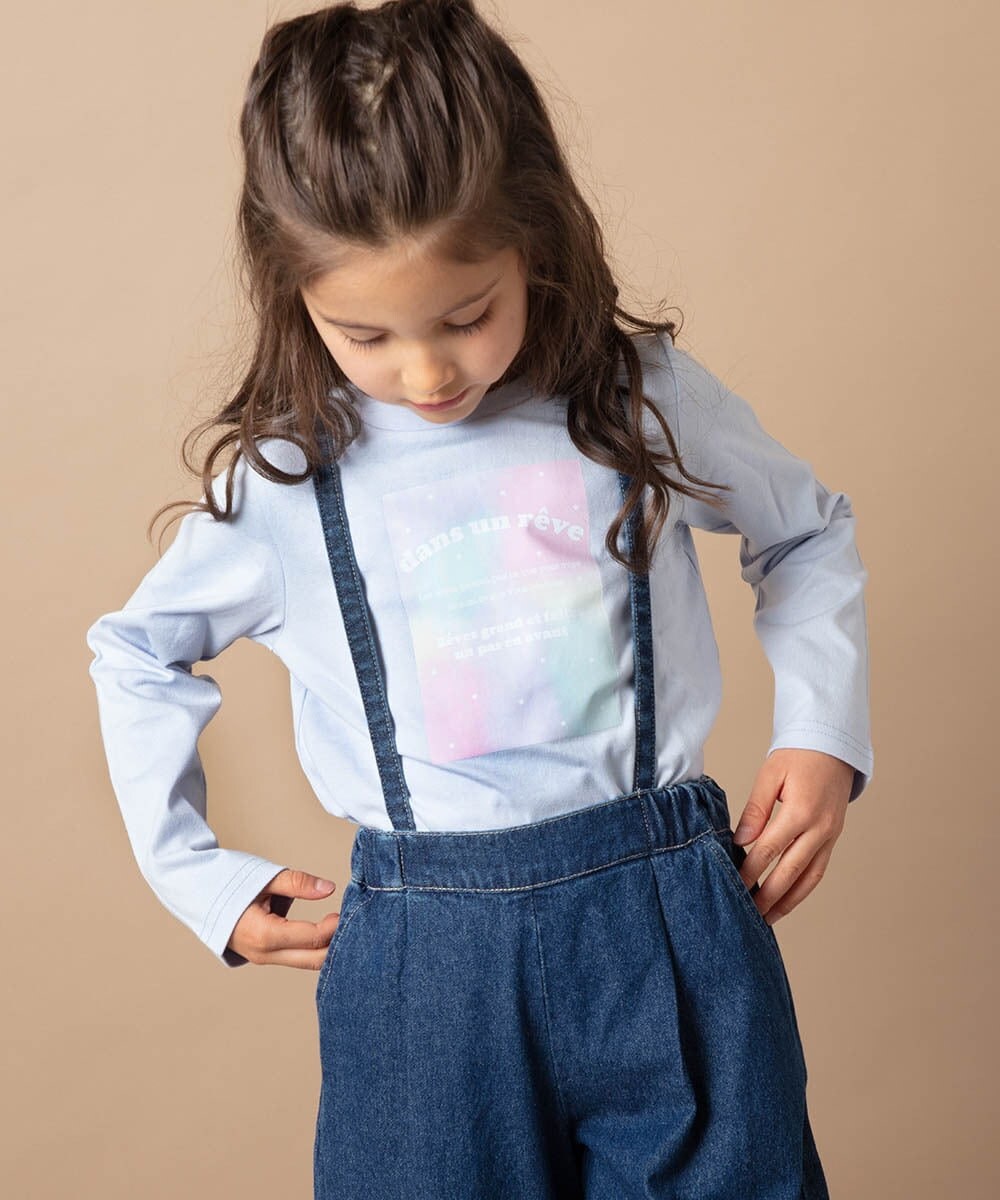 KJKET30024 a.v.v KIDS(アー・ヴェ・ヴェ) 【キラピチ4月号掲載商品】[140-150]ロゴアソートロンT ライトブルー