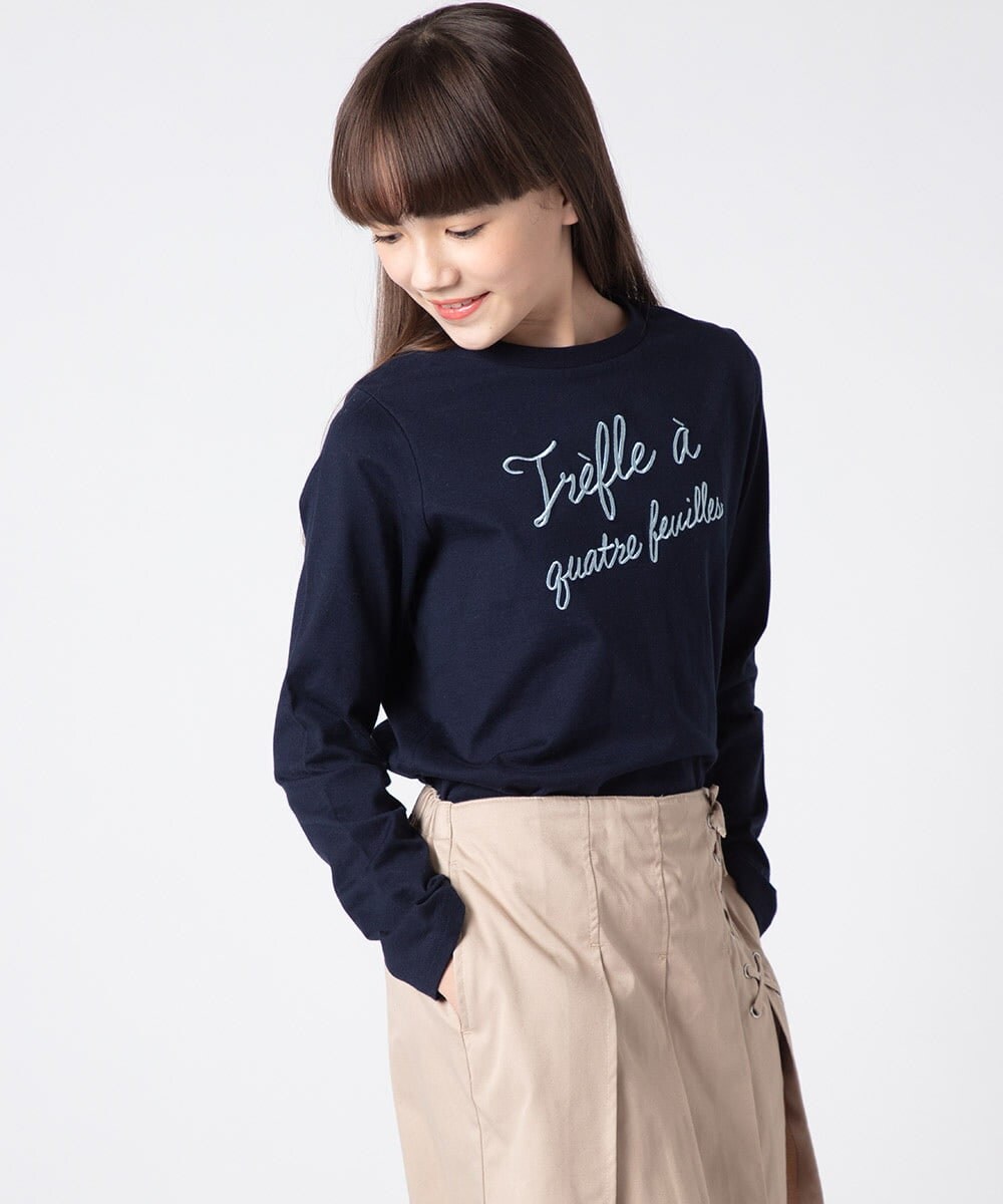 KJKET30024 a.v.v KIDS(アー・ヴェ・ヴェ) 【キラピチ4月号掲載商品】[140-150]ロゴアソートロンT ホワイト
