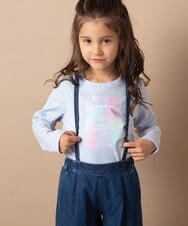 KJKET30024 a.v.v KIDS(アー・ヴェ・ヴェ) 【キラピチ4月号掲載商品】[140-150]ロゴアソートロンT ホワイト