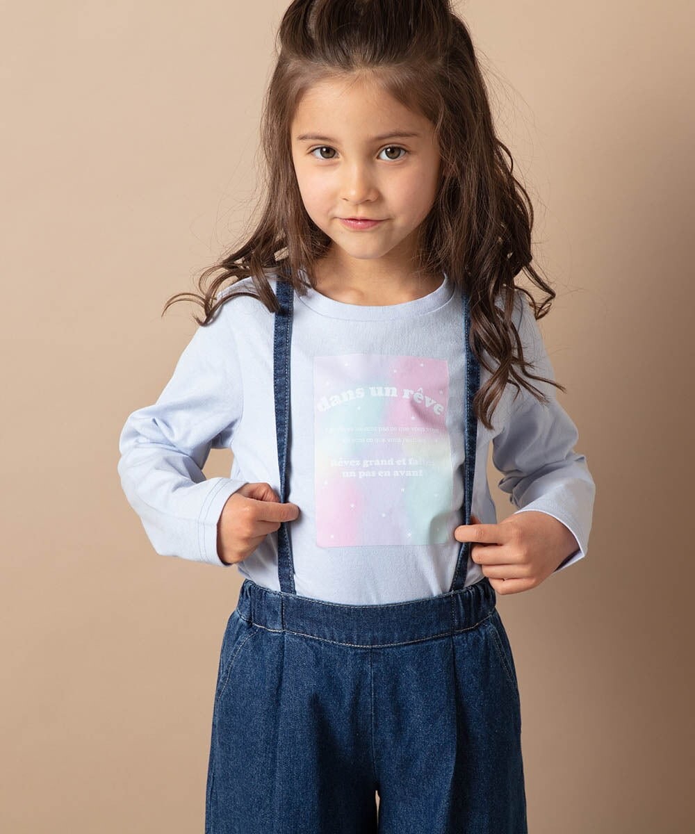 KJKET30024 a.v.v KIDS(アー・ヴェ・ヴェ) 【キラピチ4月号掲載商品】[140-150]ロゴアソートロンT ホワイト