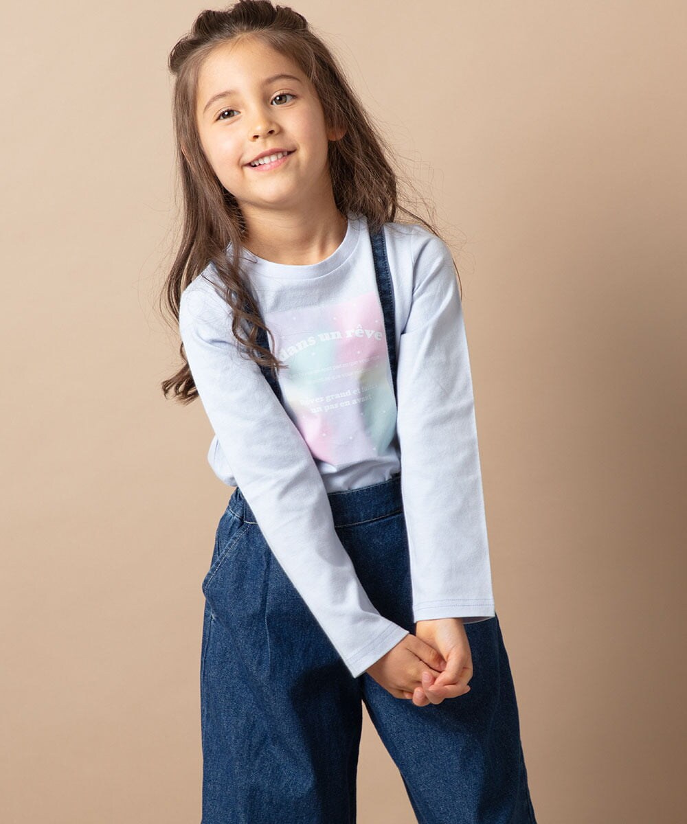 KJKET30024 a.v.v KIDS(アー・ヴェ・ヴェ) 【キラピチ4月号掲載商品】[140-150]ロゴアソートロンT ホワイト