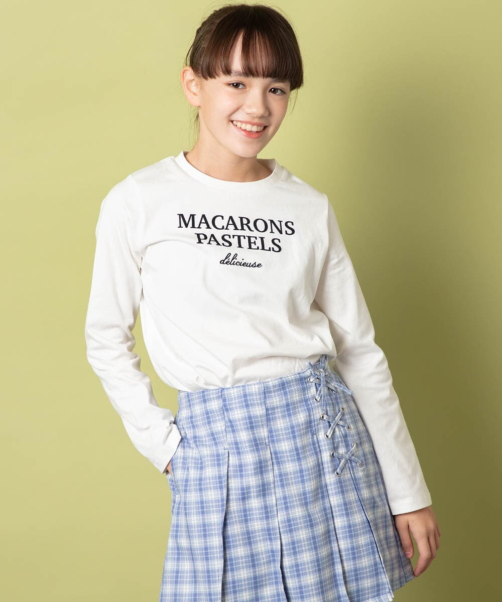 KJKET30024 a.v.v KIDS(アー・ヴェ・ヴェ) 【キラピチ4月号掲載商品】[140-150]ロゴアソートロンT ホワイト